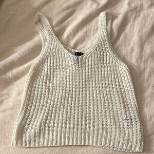 Moon & Madison Cream Knit Tank Top